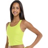image:imageBody Glove Womens Reva Racerback Sporty Crop Bikini Top Swimsuit with Contour Shelf BraKey Lime