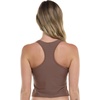 image:imageBody Glove Womens Reva Racerback Sporty Crop Bikini Top Swimsuit with Contour Shelf BraLatte