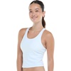 image:imageBody Glove Womens Reva Racerback Sporty Crop Bikini Top Swimsuit with Contour Shelf BraSnow White