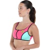 image:imageBody Glove Womens You Spin Me ZipFront Crop Top  Low Back Sporty SilhouetteGroove Bubble Gum