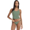 image:imageBody Glove Womens Reva Racerback Sporty Crop Bikini Top Swimsuit with Contour Shelf BraCactus