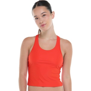 image:imageBody Glove Womens Reva Racerback Sporty Crop Bikini Top Swimsuit with Contour Shelf BraPoppy Red