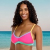 image:imageBody Glove Womens Drew Bikini Top Swimsuit with Adjustable 2Way Back DetailBubble Gum Colorblock