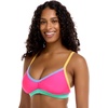 image:imageBody Glove Womens Drew Bikini Top Swimsuit with Adjustable 2Way Back DetailBubble Gum Colorblock