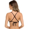 image:imageBody Glove Womens Smoothies Evelyn Solid Fixed Triangle Bikini Top Swimsuit with Adjustable 2Way Back DetailBlack