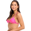 image:imageBody Glove Womens Smoothies Evelyn Solid Fixed Triangle Bikini Top Swimsuit with Adjustable 2Way Back DetailBubble Gum