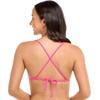 image:imageBody Glove Womens Smoothies Evelyn Solid Fixed Triangle Bikini Top Swimsuit with Adjustable 2Way Back DetailBubble Gum