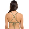 image:imageBody Glove Womens Smoothies Evelyn Solid Fixed Triangle Bikini Top Swimsuit with Adjustable 2Way Back DetailCactus