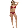 image:imageBody Glove Womens Smoothies Evelyn Solid Fixed Triangle Bikini Top Swimsuit with Adjustable 2Way Back DetailCranberry
