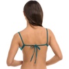 image:imageBody Glove Womens Smoothies Evelyn Solid Fixed Triangle Bikini Top Swimsuit with Adjustable 2Way Back DetailKingfisher