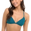 image:imageBody Glove Womens Smoothies Evelyn Solid Fixed Triangle Bikini Top Swimsuit with Adjustable 2Way Back DetailKingfisher