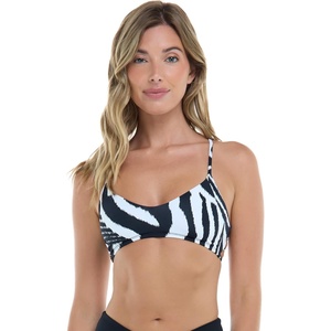 image:imageBody Glove Womens Alani Strappy Back Bikini Top SwimsuitGlow Zebra Print