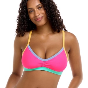 image:imageBody Glove Womens Drew Bikini Top Swimsuit with Adjustable 2Way Back DetailBubble Gum Colorblock