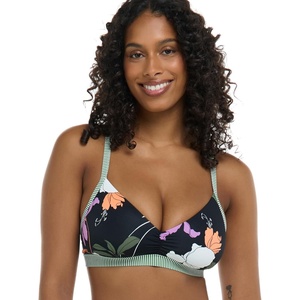 image:imageBody Glove Womens Drew Bikini Top Swimsuit with Adjustable 2Way Back DetailDreamy FloralStripe Reversible