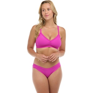 image:imageBody Glove Womens Drew Bikini Top Swimsuit with Adjustable 2Way Back DetailFucshia Ibiza Rib