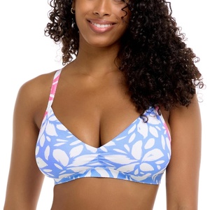 image:imageBody Glove Womens Drew Bikini Top Swimsuit with Adjustable 2Way Back DetailPetal Print
