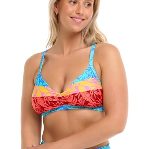 image:imageBody Glove Womens Drew Bikini Top Swimsuit with Adjustable 2Way Back DetailShadow Tropical