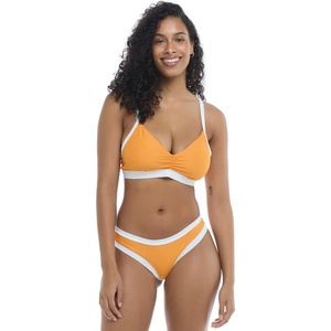 image:imageBody Glove Womens Drew Bikini Top Swimsuit with Adjustable 2Way Back DetailSunny Orange Texture