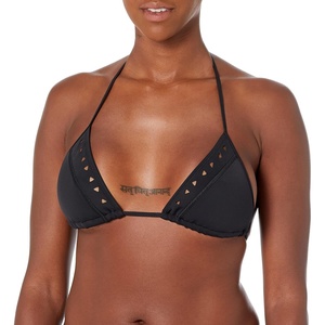 image:imageBody Glove Womens Smoothies DITA Solid Slider Triangle Bikini TopBlack Laser Cut