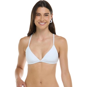 image:imageBody Glove Womens Smoothies Evelyn Solid Fixed Triangle Bikini Top Swimsuit with Adjustable 2Way Back DetailApricot