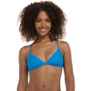 image:imageBody Glove Womens Smoothies Evelyn Solid Fixed Triangle Bikini Top Swimsuit with Adjustable 2Way Back DetailBlue Wave