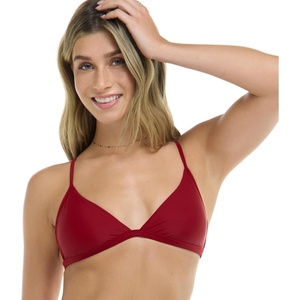 image:imageBody Glove Womens Smoothies Evelyn Solid Fixed Triangle Bikini Top Swimsuit with Adjustable 2Way Back DetailCranberry
