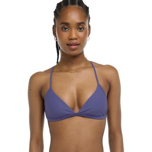 image:imageBody Glove Womens Smoothies Evelyn Solid Fixed Triangle Bikini Top Swimsuit with Adjustable 2Way Back DetailIris Blue