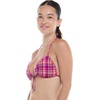 image:imageBody Glove Womens Baby Love Molded Cup Triangle Push Up Bikini Top SwimsuitBonnie Pink Plaid