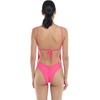 image:imageBody Glove Womens Claire Onepiece Swimsuit  VNeck Ruched Back Adjustable Tie Cheeky CoverageBubble Gum
