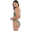 image:imageBody Glove Womens Claire Onepiece Swimsuit  VNeck Ruched Back Adjustable Tie Cheeky CoverageCactus