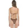 image:imageBody Glove Womens Claire Onepiece Swimsuit  VNeck Ruched Back Adjustable Tie Cheeky CoverageDaisy Mae Suede