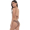 image:imageBody Glove Womens Claire Onepiece Swimsuit  VNeck Ruched Back Adjustable Tie Cheeky CoverageLatte