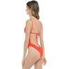 image:imageBody Glove Womens Claire Onepiece Swimsuit  VNeck Ruched Back Adjustable Tie Cheeky CoveragePoppy Red