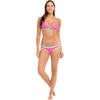 image:imageBody Glove Womens Evelyn Fixed Triangle Halter Bikini Top Swimsuit with 2Way BackBikini TopBubble Gum Colorblock