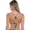 image:imageBody Glove Womens Kenna Adjustatble Triangle Slider Bikini Top Swimsuit with 2Way BackHamoa Black Floral Print