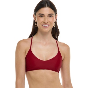 image:imageBody Glove Standard Smoothies Alani Solid Strappy Back Bikini Top for WomenCranberry