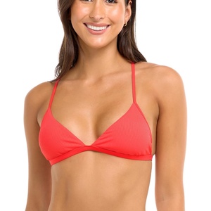 image:imageBody Glove Womens Evelyn Fixed Triangle Halter Bikini Top Swimsuit with 2Way BackBikini TopSnapdragon Ibiza Rib