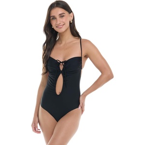 image:imageBody Glove Womens Selena Onepiece Swimsuit  Front Keyhole Adjustable Straps 2Way Tie Medium CoverageBlack