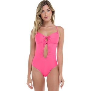 image:imageBody Glove Womens Selena Onepiece Swimsuit  Front Keyhole Adjustable Straps 2Way Tie Medium CoverageBubble Gum