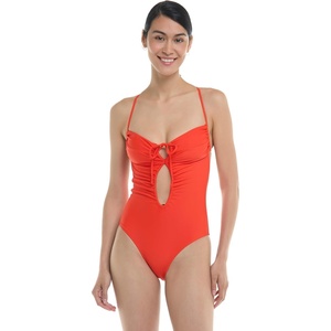 image:imageBody Glove Womens Selena Onepiece Swimsuit  Front Keyhole Adjustable Straps 2Way Tie Medium CoveragePoppy Red