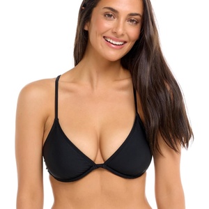image:imageBody Glove Womens Smoothies Patsy Solid Underwire Bikini Top Swimsuit with Adjustable 2Way Back DetailBlack