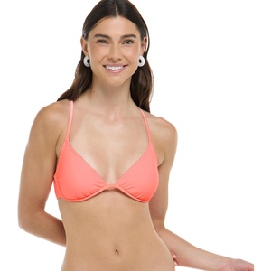 image:imageBody Glove Womens Smoothies Patsy Solid Underwire Bikini Top Swimsuit with Adjustable 2Way Back DetailCoral