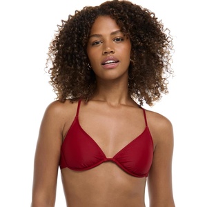 image:imageBody Glove Womens Smoothies Patsy Solid Underwire Bikini Top Swimsuit with Adjustable 2Way Back DetailCranberry