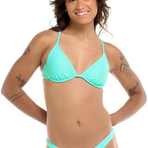 image:imageBody Glove Womens Smoothies Patsy Solid Underwire Bikini Top Swimsuit with Adjustable 2Way Back DetailSea Mist