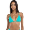 image:imageBody Glove Womens Ashlyn Triangle Slider Bikini Top  Clean Finish Beaded Loop Detail 2Way Tie BackTurquiose Ibiza Rib