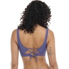 image:imageBody Glove Womens EDI Cup Bikini Top Swimsuit with Adjustable Laceup Back and Wide Underbust Band for SupportIris Blue