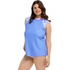 image:imageBody Glove Womens Exhale Cap Sleeve Rashguard with UPF 50Petal Print