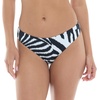 image:imageBody Glove Womens Harper MidRise Cheeky Bikini Bottom Swimwear  Ruched Back CleanFinish SeamsGlow Zebra Print