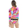 image:imageBody Glove Womens Heat is on Long Sleeve Crop Top RashguardGroove Primal Abstract
