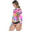 image:imageBody Glove Womens Heat is on Long Sleeve Crop Top RashguardGroove Primal Abstract